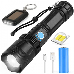 LED Rechargeable Flashlights now 50.0% off , 10000 Lumens Super Bright Flashlight, Powerful Tactic..