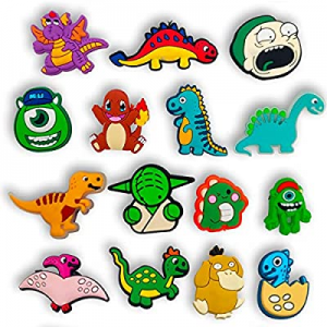 14pcs Dinosaur Crocks Assecories For Shoes now 50.0% off , Glow In The Dark Shoe Charms For Boys, ..