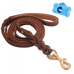Bingooe Leather Dog Leash 6Ft now 20.0% off , Training Leash for Large Dogs Military Grade Heavy D..