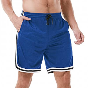 30.0% off HEALONG Basketball Athletic Shorts Men - Mesh Gym Workout Sports Training Slim 9 inch Co..