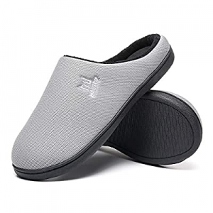 One Day Only！MqSlipper Men's Comfortable Memory Foam House Slippers Non Slip (Size:7-17) now 50.0%..