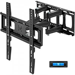 TV Wall Mount Swivel and Tilt, JUSTSTONE Full Motion TV Wall Mount Bracket with Height Setting for M