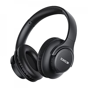 RUNOLIM Bluetooth Headphones,Wireless Headphones with Microphone, Over-Ear Headphones Hi-Fi Stereo S