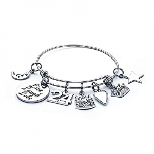 M MOOHAM Birthday Gifts for Women Girls Bracelet - Expandable Charm Bracelets 10th 20th 30th 40th ..