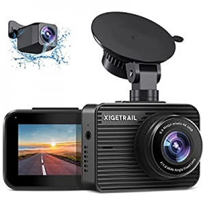 4K Dash Cam Front and Rear Built-in GPS, XIGETRAIL Dual Dash Cam Front 4K and Rear 1080P Dash Camera