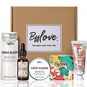 Gifts for Women, Bath and Body Set with Cherry Blossom Scent Spa Gift Set for Her, Including Massage
