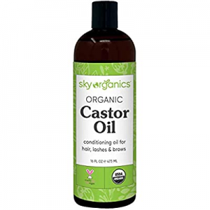 Castor Oil USDA Organic Cold-Pressed (16oz) 100% Pure Hexane-Free Castor Oil - Conditioning & Healin