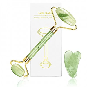 Anti-aging Face Jade Roller and Gua Sha Tool Set - Anti Wrinkle And Skin Rejuvenate - Premium Natura