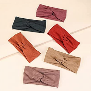 Wide Headbands for Wigs Non Slip Knit Elastic Headbands for Women Girls Boho Cute Hair Accessories S