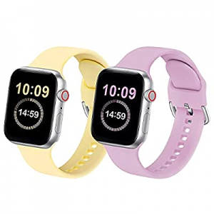 eCamframe Sport Bands Compatible with Apple Watch Band 38mm 40mm 41mm, 2 Pack Waterproof Silicone Re