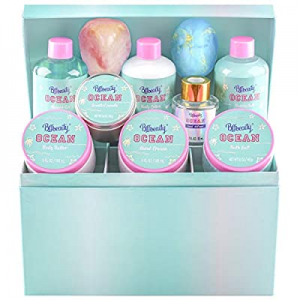 BFF BEAUTY Bath Sets for Women-Ocean Home Spa Set with Jewllery Box Includes Bubble Bath, Body Lotio