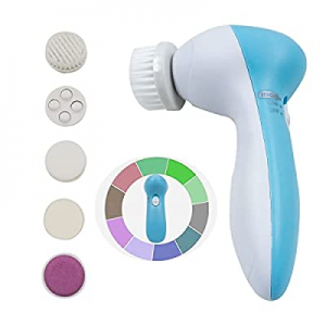 5 in 1 Facial Cleansing Brush Face Scrubber with 5 Heads Electric Gentle exfoliating for Spin Cleans