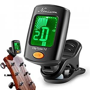 NANIWAN Guitar Tuner with LCD Digital Display Ukulele Tuner Clip on Tuner for Acoustic Electric Guit