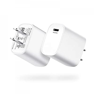 USB C Wall Charger of 2 Pack 20W USB-C Power Adapter for iPhone 13 12, Safe PD Fast Charging Block f