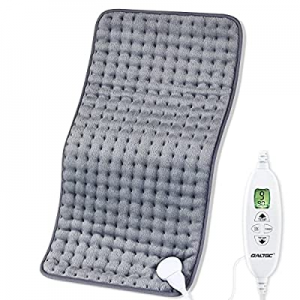 QALTGC Heating Pad for Back Pain and Cramp Relief Extra Large 12" x 24" Size Electric Heat Pad 10 Te