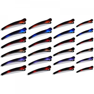 Hair Clips for Styling, 24 PCS Non-Slip Colorful Plastic Duck Bill Alligator Hair Barrettes Pins Gir