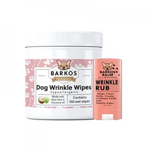 Wrinkle Wipes + Wrinkle Balm For Dogs | Bulldog, French Bulldog, Pug, English Bulldog | Cleans & Soo