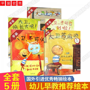 立减CNY￥38,【全球绘本】清华附小推荐大卫不可以系列5册2-6周岁少幼儿童早教启蒙绘本亲子共读宝宝睡前故事书 大卫系列5册【平装软壳】