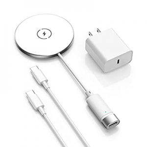 Magnetic Wireless Charger, DSUSMA 15W Fast Charging Pad with USB-C 20W PD Adapter 5 ft USB-c Cable, 