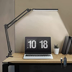 One Day Only！LED Desk Lamp with Clamp now 50.0% off , 14W Adjustable Eye-Caring Led Desk Light wit..