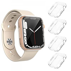 [4-Pack] JHACOKO Compatible with Apple Watch Series 7 Watch Case 41mm, Soft TPU Overall Protective S