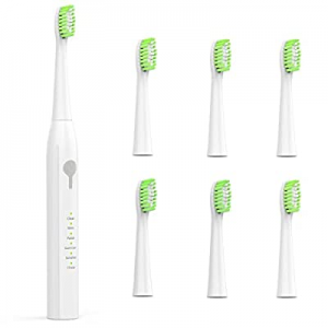 Electric Toothbrush with 6 Brush Heads, 5 Clean Modes, Deep Clean & Keep Oral Healthy, 2 Minutes Sma