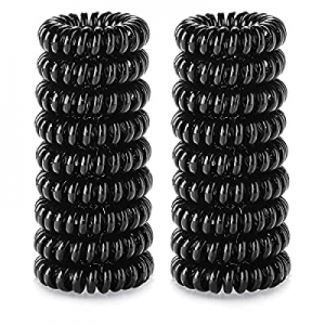 18 Pcs Women Ponytail Braid Hair Elastic No Crease Spiral Hair Ties, Girls Multi-color Waterproof Co