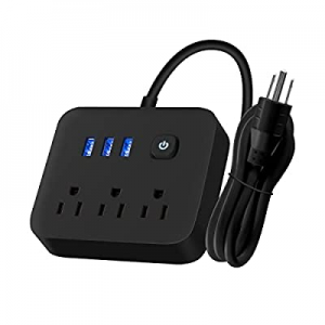 Power Strip Surge Protector with USB,4 Feet Long Cord with 3 AC Outlets and 3 USB Charging Ports, Ov