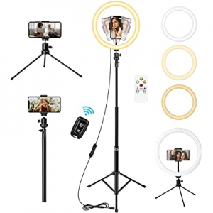 CODN 12” Ring Light with Stand and Phone Holder, Dimmable LED Ring Light for Phone, Selfie Circle Li