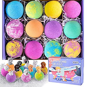 Bath Bombs for Kids - 12 Pack Kids Bath Bomb Gift Set, Bath Bombs with Surprise Inside, Bubble Bath 