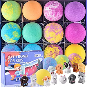 Bath Bombs for Kids - Bath Bombs Gift Set 12 Kids Bath Bombs with Toys Inside Surprise, Birthday Eas