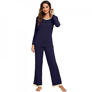 HXG Bamboo Pajamas Set for Women Soft Long Sleeve Sleepwear with Pants Comfy Pj Lounge Sets S-4X n..