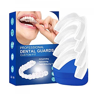 Mouth Guard, 4 PCS Upgraded Easy Shaping Mouth Guard for Stopping Teeth Grinding - TMJ & Eliminates 