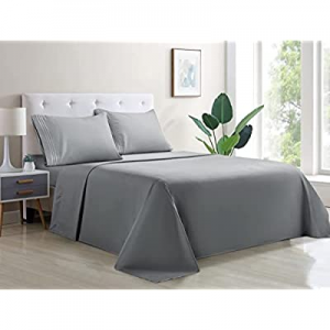 Twin Size Bed Sheet Set wavveUziz with Ultra Soft Brushed Microfiber 1800 Thread and Deep Pocket F..