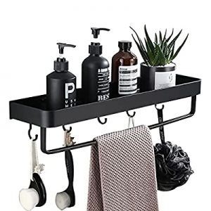 SUGUOER Stainless Steel Towel Rack with Shelf now 50.0% off , Wall Mounted Bathroom Organizer with..