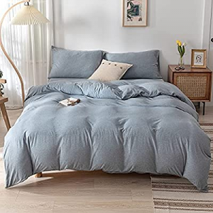 One Day Only！DONEUS Jersey Knit Cotton Duvet Cover King Size(104x90 Inch) now 75.0% off , 3 Pieces..