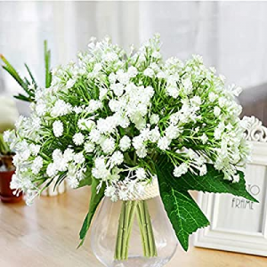 One Day Only！30.0% off LHLJOYU A Set of 2 Baby Breath Artificial Flowers Bouquets Fake Gypsophila ..
