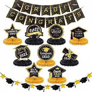 One Day Only！60.0% off SDMIHAN 11PCS Class of 2022 Graduation Party Decorations 2022 Congrats Grad..