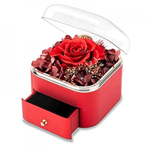 Preserved Flowers Rose Gifts for Women - Eternal Roses in a Box now 15.0% off , Rose Jewelry Box f..
