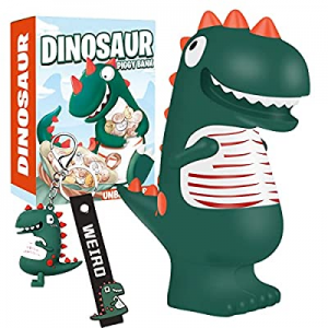 One Day Only！Piggy Bank now 50.0% off , Mimore Dinosaur Piggy Bank for Boys Unbreakable, Gift for ..