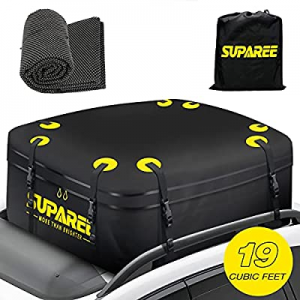 One Day Only！SUPAREE Roof Cargo Bag now 35.0% off , 19 Cubic Feet Car Roof Bag 100% Waterproof Roo..