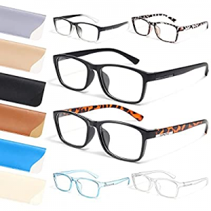 Gaoye 6 Pack Reading Glasses Blue Light Blocking for Women Men, Computer Readers Anti UV Glare Eyegl