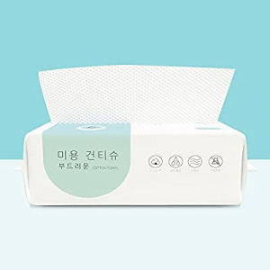 Wimarn Disposable Face Towel , 60Pcs Extra Thick Facial Clean Wipes , Wet and Dry Dual-use Cotton Ti