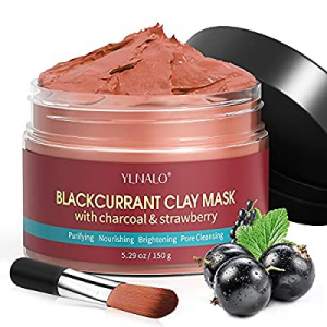 One Day Only！Blackcurrant Clay Mask with Charcoal now 50.0% off , Purifying Clay Face Mask for Dee..