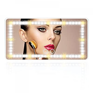 One Day Only！Car Visor Vanity Mirror With Led Lights now 45.0% off , Rechareable Car Led Makeup Mi..