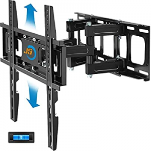 Full Motion TV Wall Mount,JUSTSTONE TV Wall Mount Swivel and Tilt TV Mount with Height Setting,TV Br