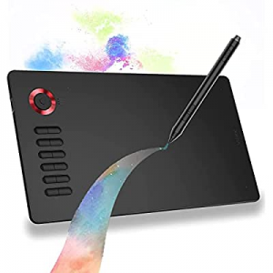 VEIKK A15Pro Drawing Tablet 10 x 6 Inch Graphics Tablet with 12 Shortcut Keys and 1 Quick Dial, Supp
