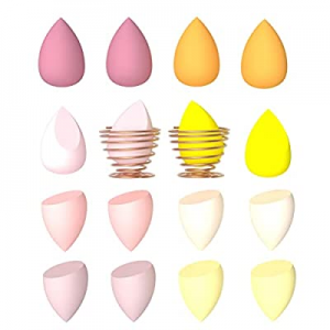 BETISTME Makeup Sponge Blender for Blending Foundations Face Sponge Cosmetics Sponge Pink Yellow Gif