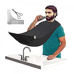 Beard Shaping Tool Kit for Men Beard Styles, Template, Comb, Beard Bib Apron for Shaving and Hair Cl