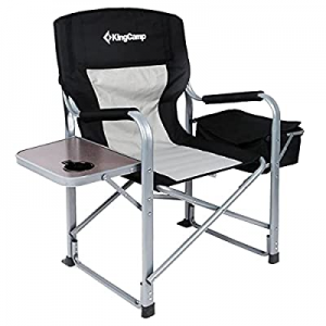 KingCamp Folding Directors Heavy-Duty Camping Chair with Side Table & Cooler Bag now 50.0% off , S..
